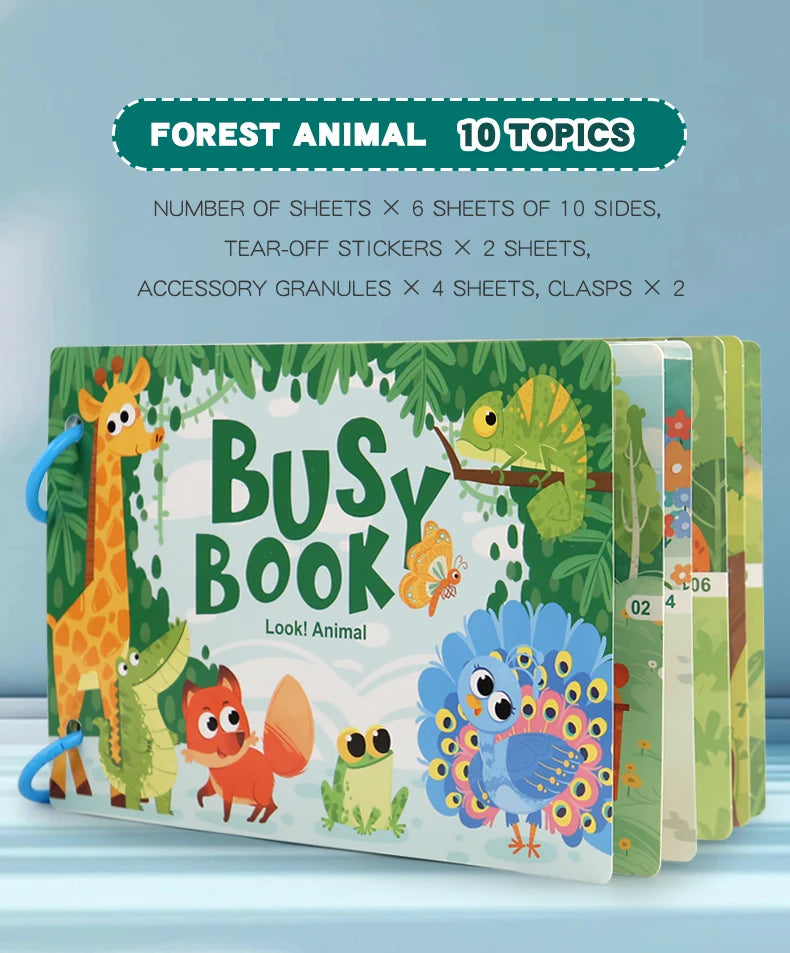 Montessori Baby Busy Book - educational toy