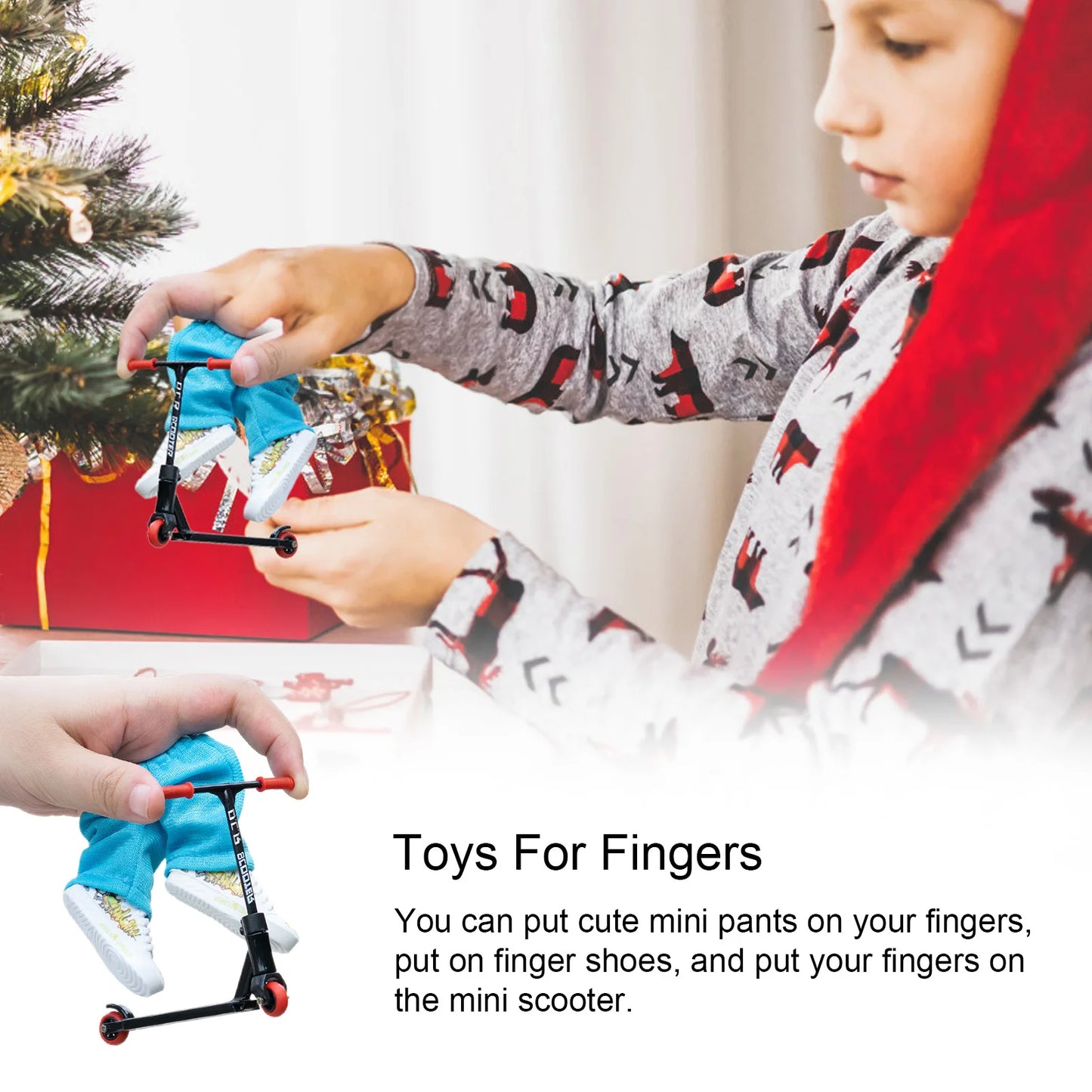 Finger Toy Skateboards Finger Toys Set Includes Finger Scooter Finger Pants Shoes Finger Replacement Wheels And Tools For