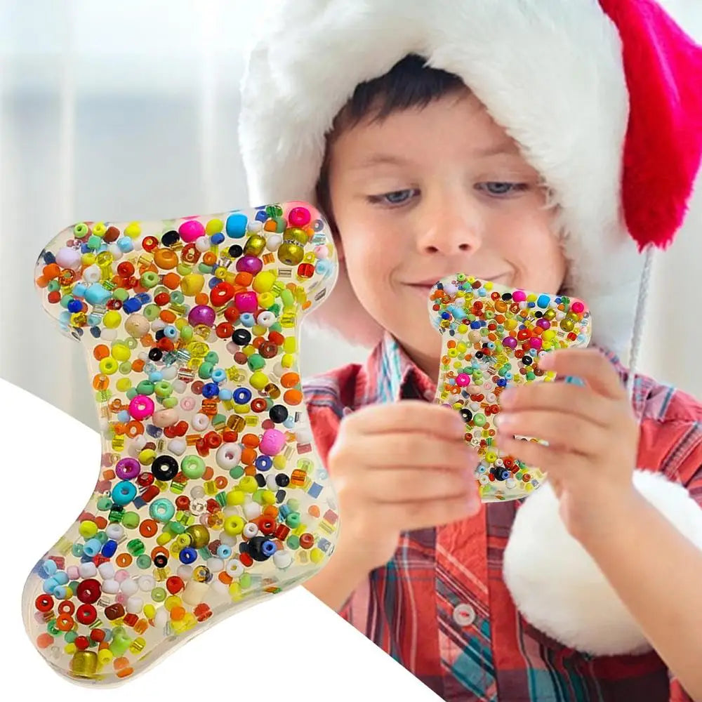 Ball Squeeze Toy Squeeze Fidget Bead Toys Portable Sensory Squeeze Ball Fidget Toys Squeeze Relief Toy For Girls Kids Boys