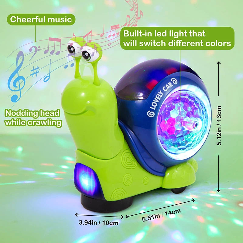 Crawling Crab Snail Baby Toy-  Educational Interactive Musical Light Toys