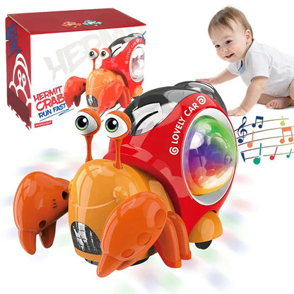 Crawling Crab Snail Baby Toy-  Educational Interactive Musical Light Toys