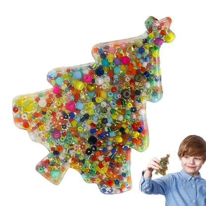 Ball Squeeze Toy Squeeze Fidget Bead Toys Portable Sensory Squeeze Ball Fidget Toys Squeeze Relief Toy For Girls Kids Boys