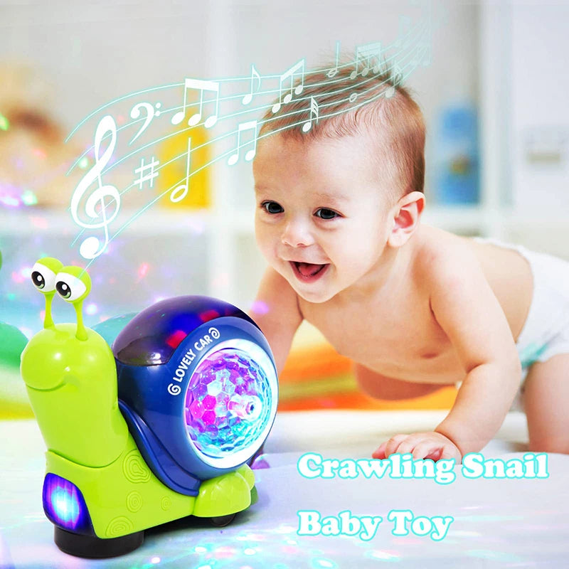 Crawling Crab Snail Baby Toy-  Educational Interactive Musical Light Toys