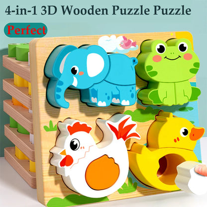 4-in-1 Wooden Toys