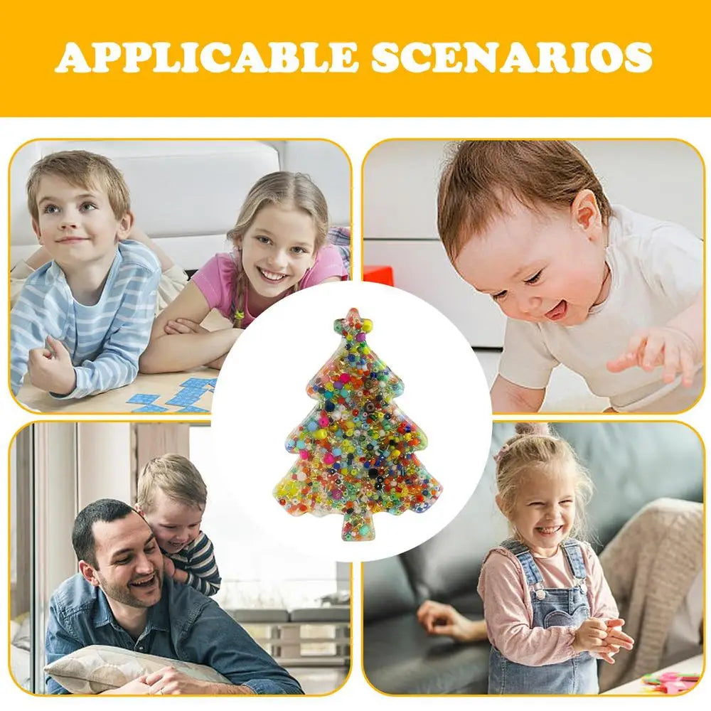 Ball Squeeze Toy Squeeze Fidget Bead Toys Portable Sensory Squeeze Ball Fidget Toys Squeeze Relief Toy For Girls Kids Boys