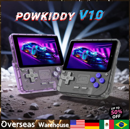 Powkiddy V10 Retro Handheld Game Console  Open Source 3d Simulators Gifts System Is Compatible Video Game Consoles BOY gifts