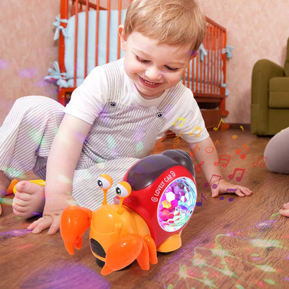 Crawling Crab Snail Baby Toy-  Educational Interactive Musical Light Toys