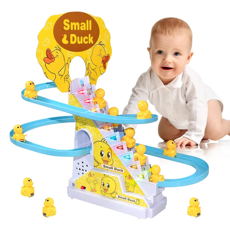 Climbing Stairs Track Toys Electric Duck DIY