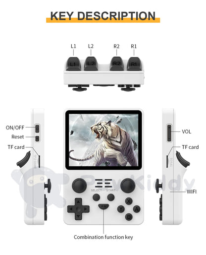 POWKIDDY RGB20S Handheld Game Console Retro  3.5-Inch 4:3 IPS Screen