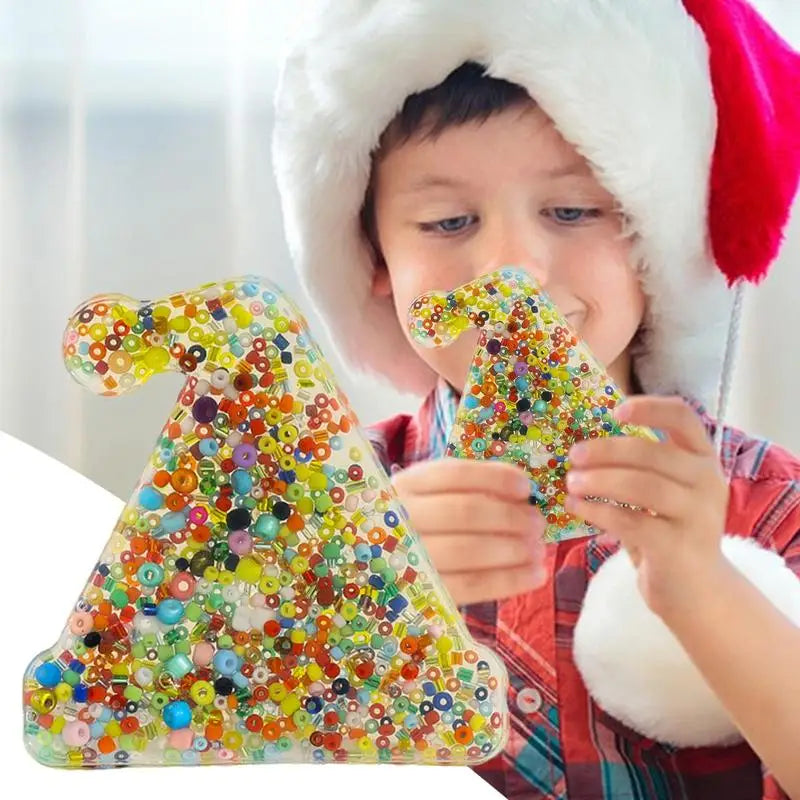 Ball Squeeze Toy Squeeze Fidget Bead Toys Portable Sensory Squeeze Ball Fidget Toys Squeeze Relief Toy For Girls Kids Boys