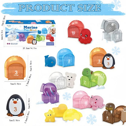 Montessori Farm Train Set for Toddlers Learning Counting, Matching & Sorting Fine Motor Skills,Preschool