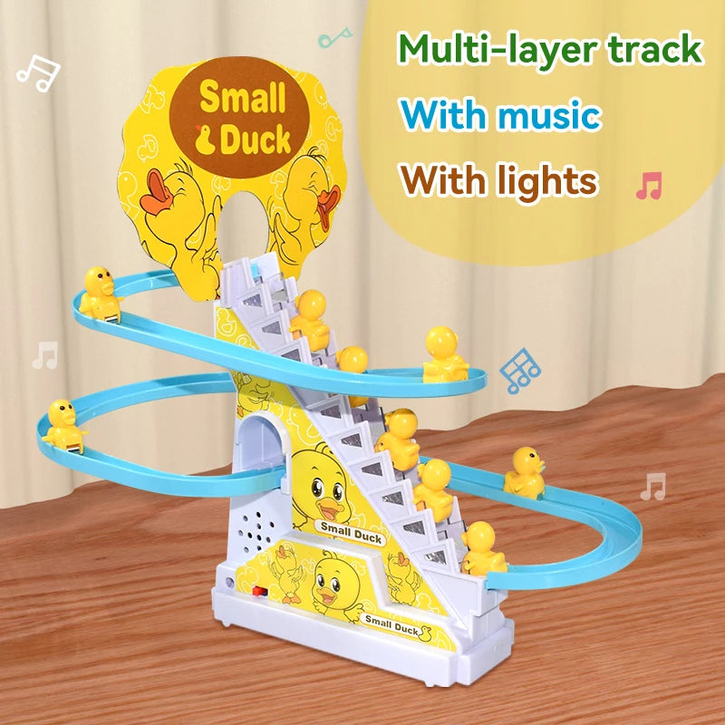 Climbing Stairs Track Toys Electric Duck DIY