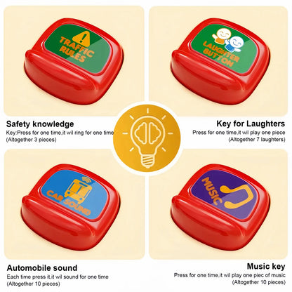 Toddlers Simulate School Bus Toy With Sound and Light, Education For 3-5 years