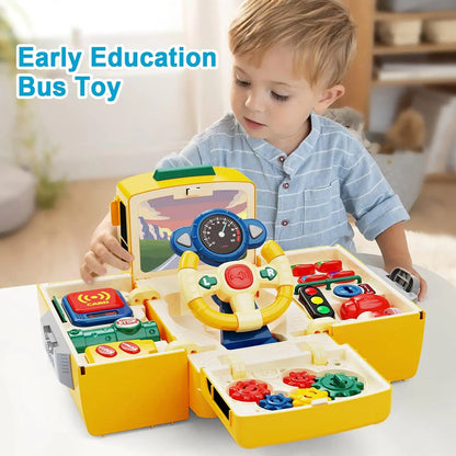 Toddlers Simulate School Bus Toy With Sound and Light, Education For 3-5 years