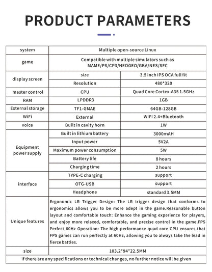 Powkiddy V10 Retro Handheld Game Console  Open Source 3d Simulators Gifts System Is Compatible Video Game Consoles BOY gifts