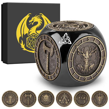6-pack DND Dice Wheel Gift Box Set