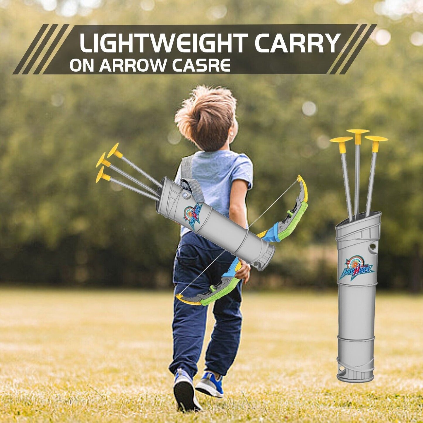 Bow & Arrow Toy Set, LED-lit Archery Toy