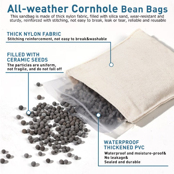 Solid Wood Premium Cornhole Set