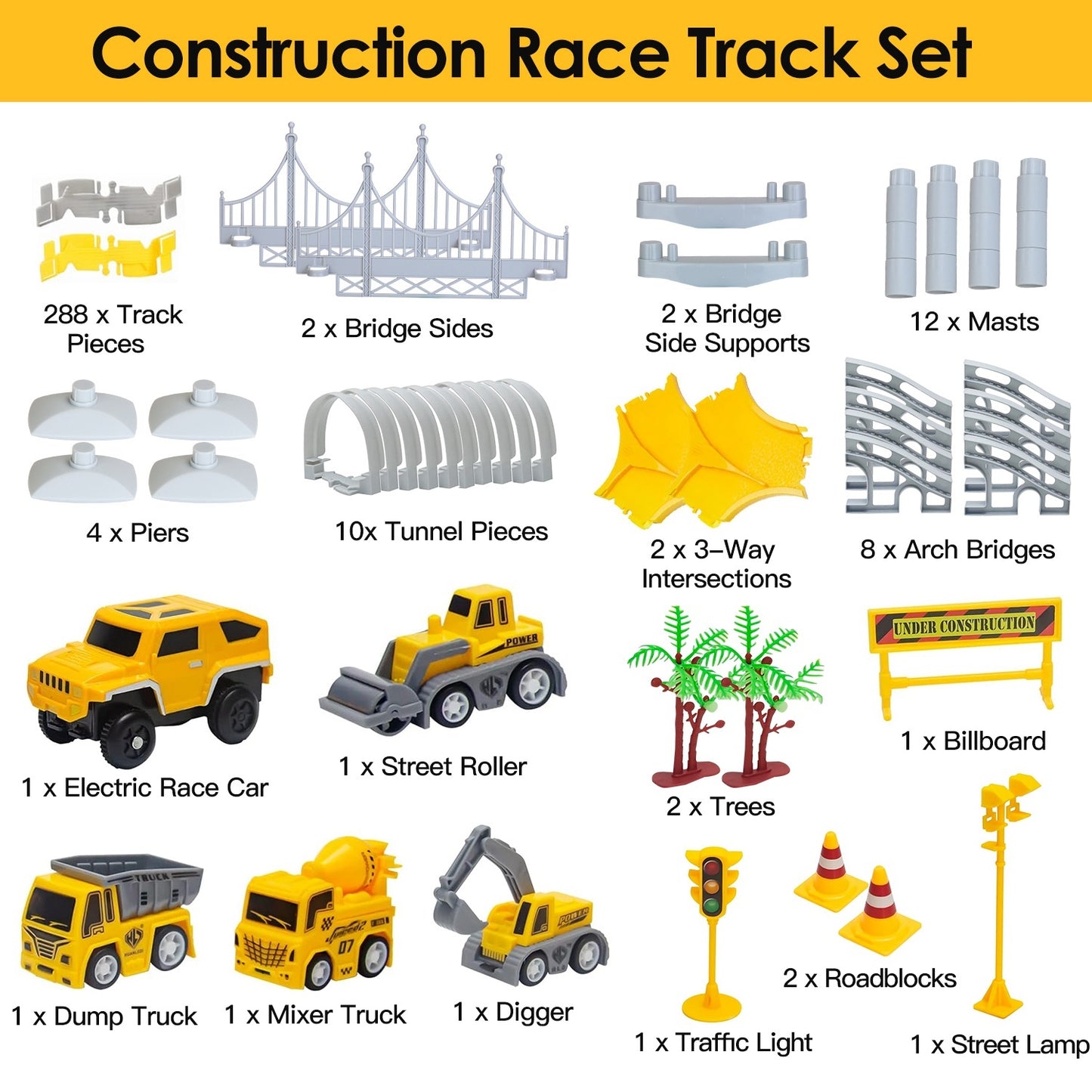 Construction Race Track Set
