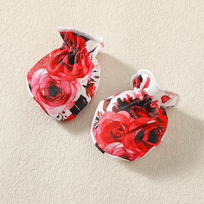 Newborn Baby Girl 'Hello I'm New Here' Romper Set Includes Floral Pants, Hat, Headband, & Coming Home Outfit