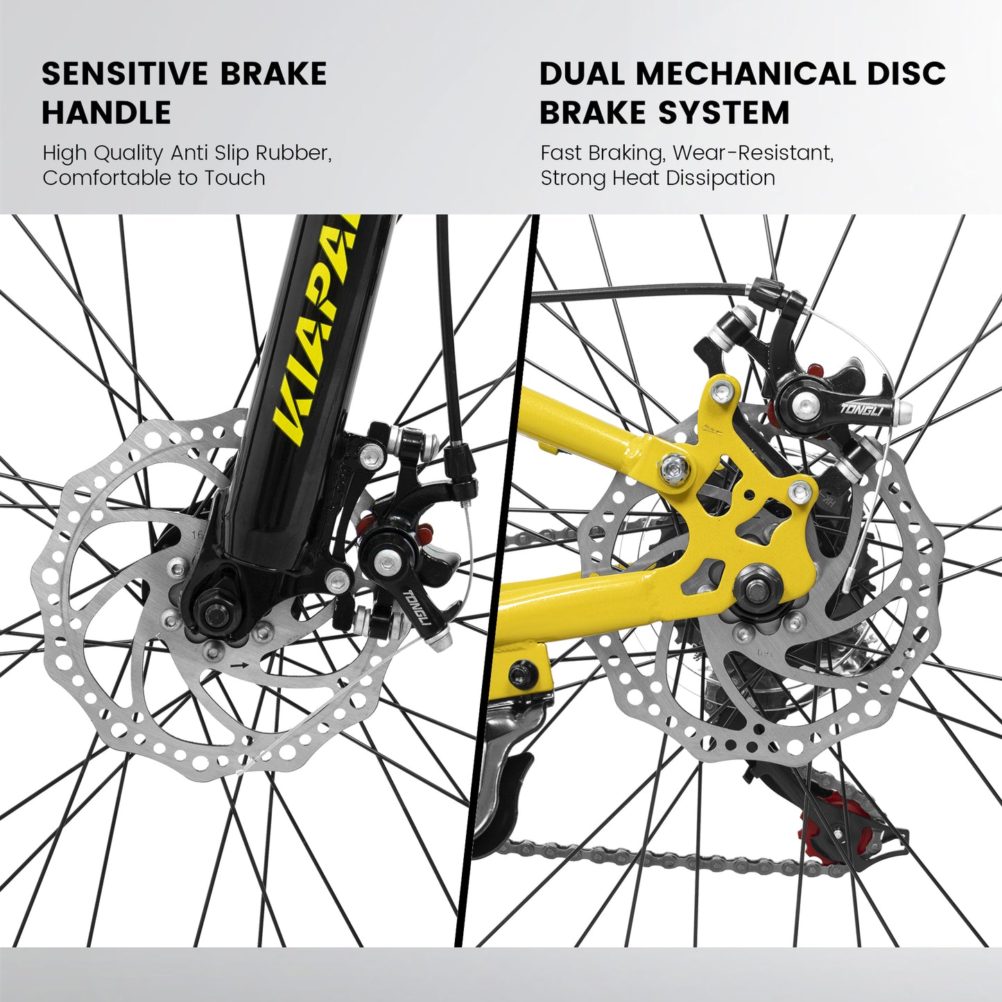 A26336-26 Inch Steel Frame Shock Fork Plus Shock Absorber 21-speed Unisex Mountain Bike