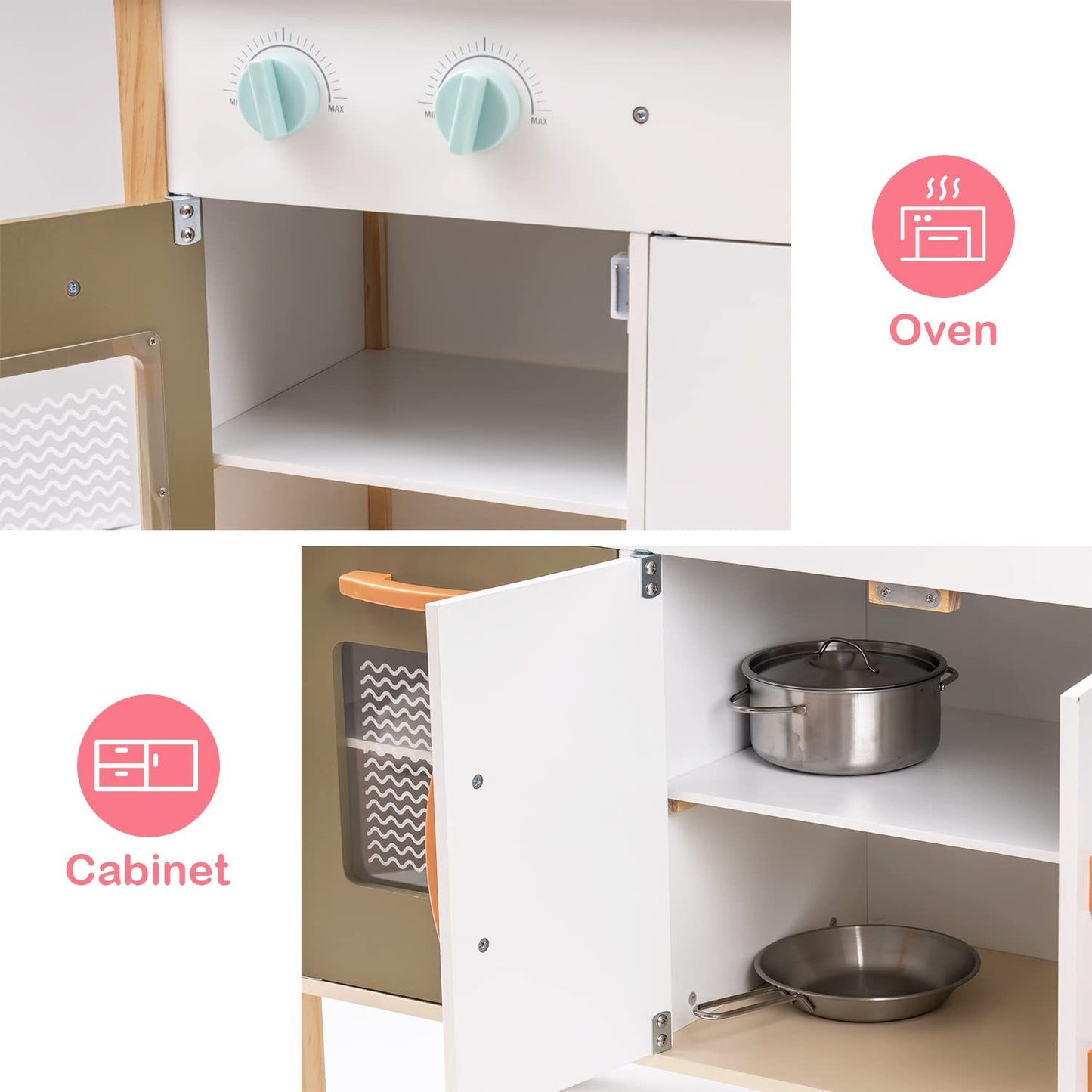 3D Wooden Kitchen Playset