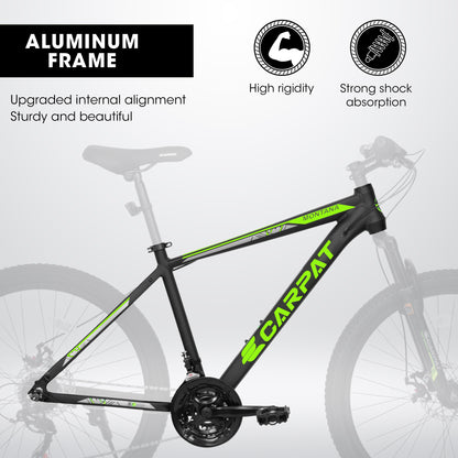 A26322 26-inch Mountain Bike  Aluminum Frame Shock Absorbing Front Fork Bike 21-speed Disc Brake Mountain Bike