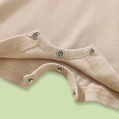 3-Pack Baby Boys One-Piece Romper Set, Long Sleeve Ribbed Button Jumpsuit