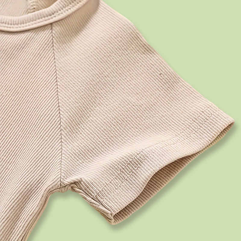 3-Pack Baby Boys One-Piece Romper Set, Long Sleeve Ribbed Button Jumpsuit