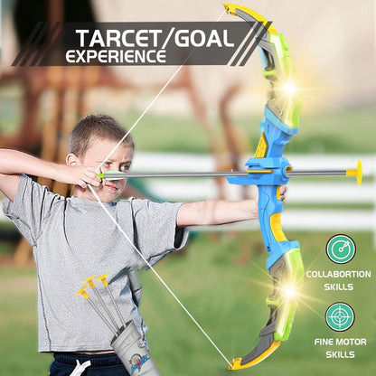 Bow & Arrow Toy Set, LED-lit Archery Toy