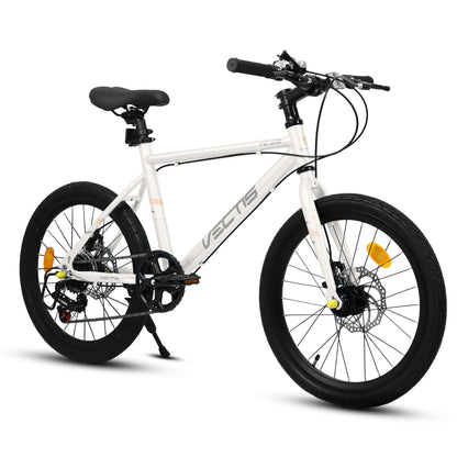 A20183 Kids Bike For 6-12 Years Old, 20 Inch Children's Bicycle For Boys Girls, 7-Speed Steel Frame, , Dual Disc Brakes, 20x1.75 Inch Tires Road Bike, 4 Color Options