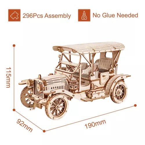 3D Wooden Puzzle DIY Model Vintage Car